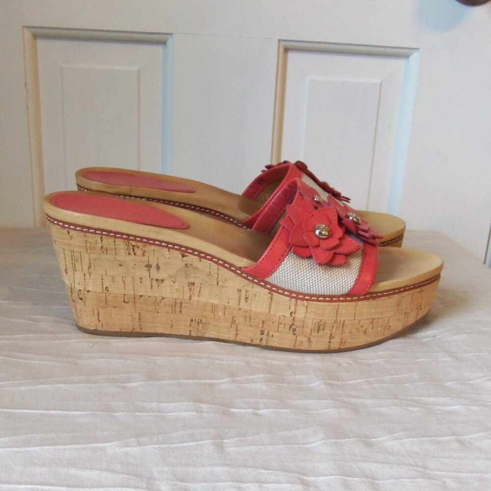 Coach Jesaca Platform Wedge Floral Slides Coras sz 10 - Picture 6 of 16